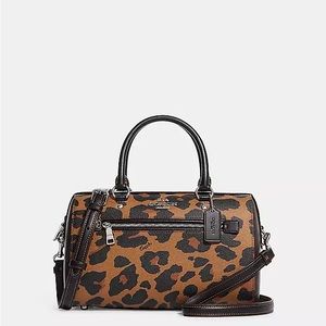 Coach Rowan Leopard Print Purse